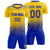 Custom Gold01 Royal Blue Soft Training Uniform Soccer Sets Jersey