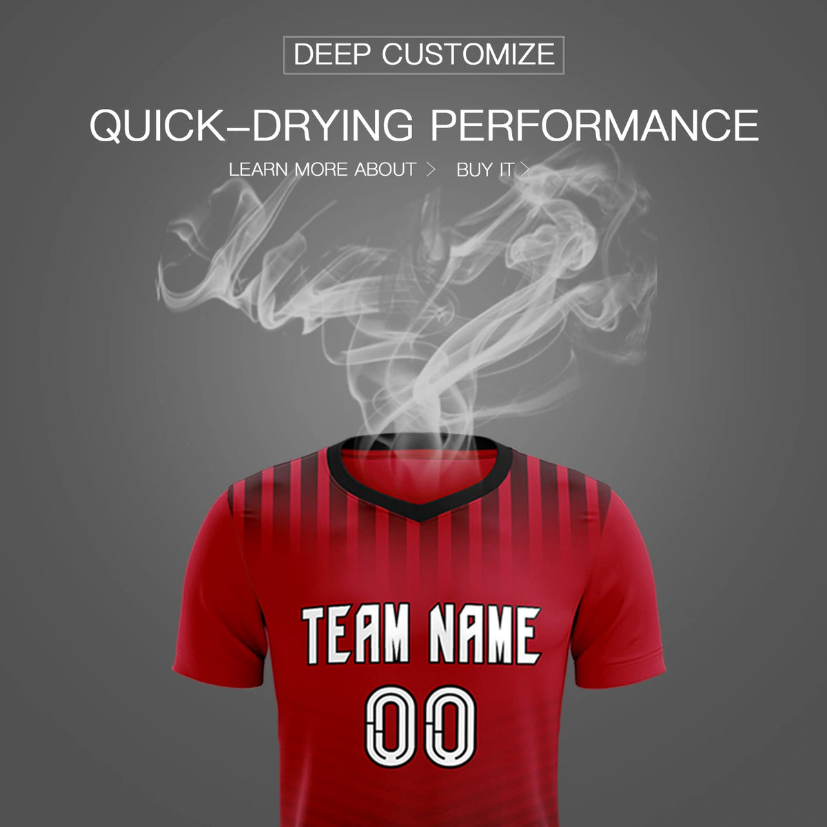 Custom Red Black Soft Training Uniform Soccer Sets Jersey