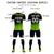 Custom Black Neon Green Soft Training Uniform Soccer Sets Jersey