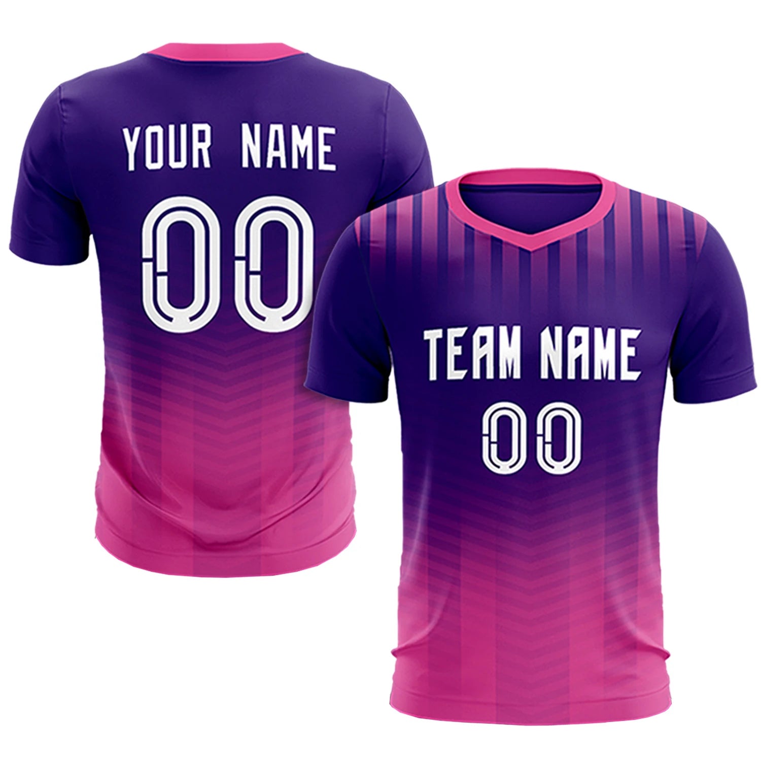 Custom Purple Pink Soft Training Uniform Soccer Sets Jersey
