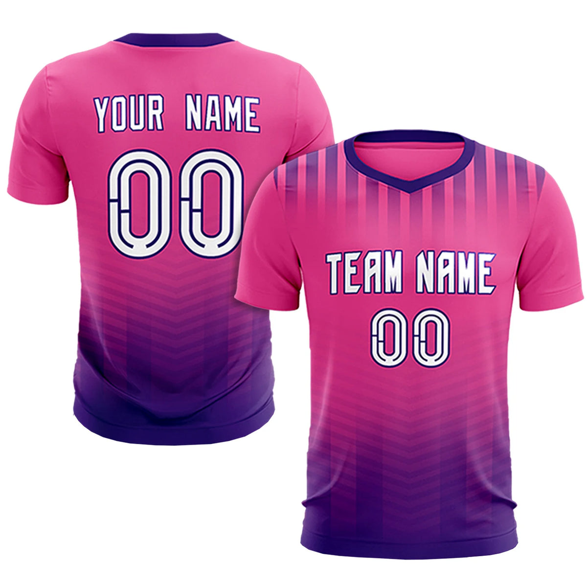Custom Pink Purple Soft Training Uniform Soccer Sets Jersey