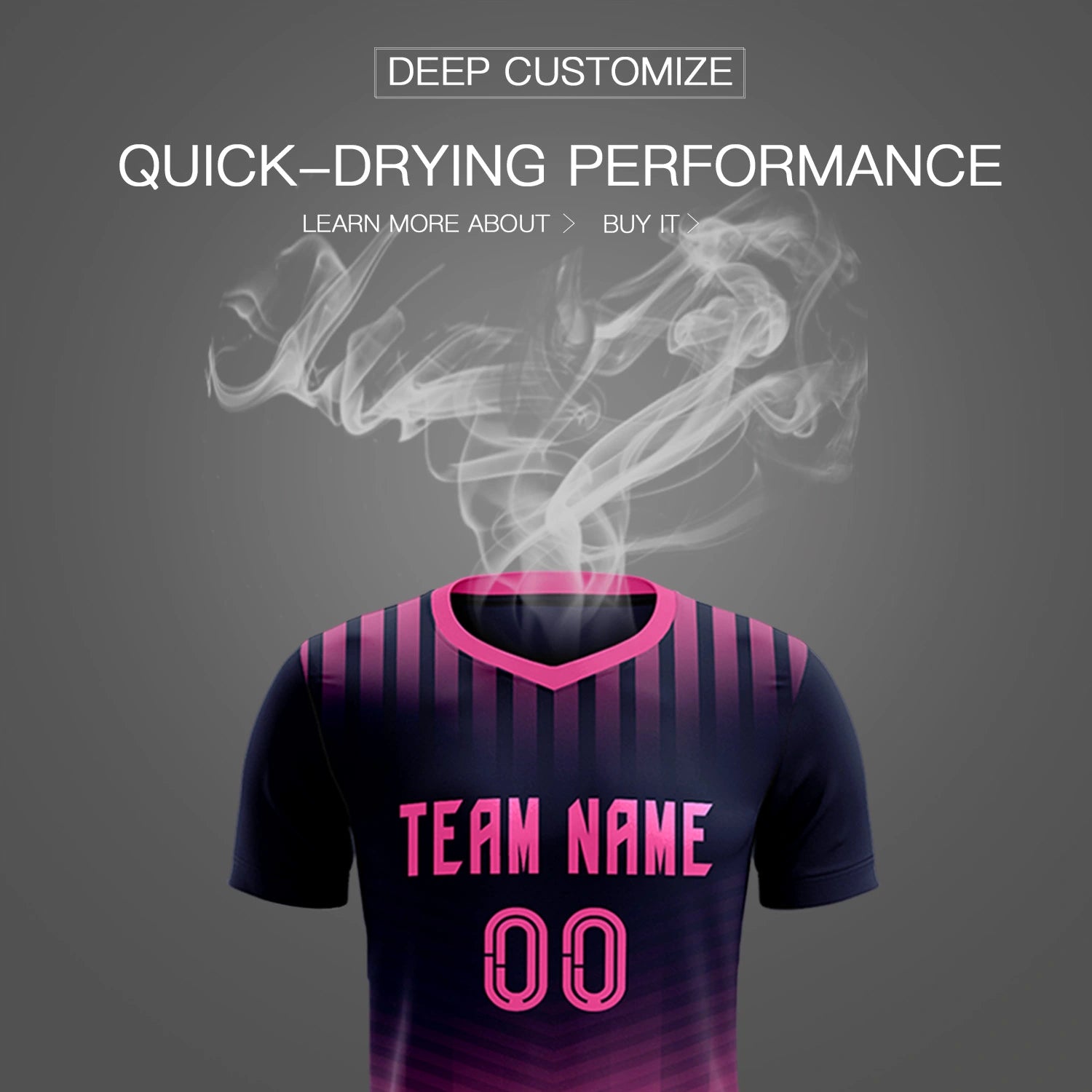 Custom Navy Pink Soft Training Uniform Soccer Sets Jersey