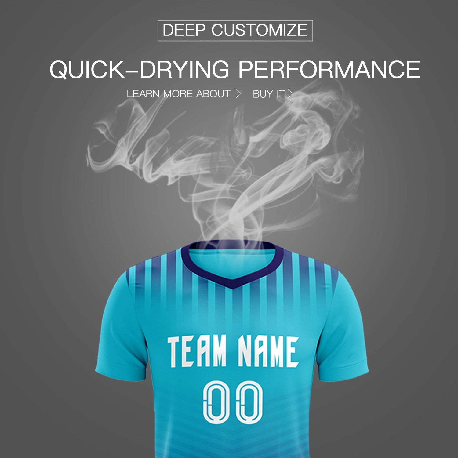 Custom Powder Blue Navy Soft Training Uniform Soccer Sets Jersey