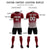 Custom Crimson Gray Soft Training Uniform Soccer Sets Jersey