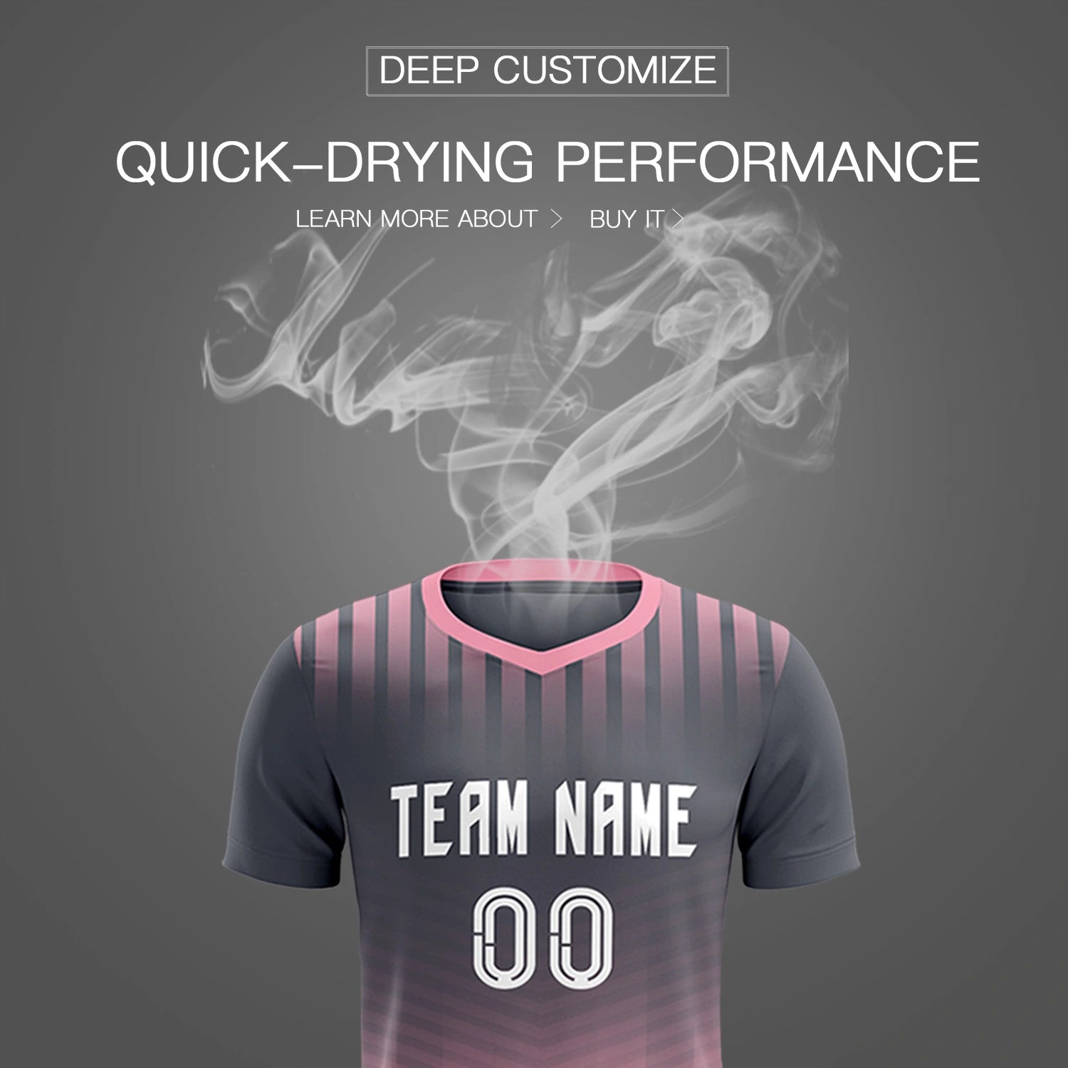 Custom Gray Light Pink Soft Training Uniform Soccer Sets Jersey