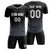 Custom Black Navy Soft Training Uniform Soccer Sets Jersey