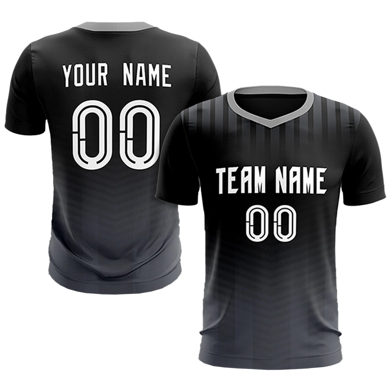 Custom Black Navy Soft Training Uniform Soccer Sets Jersey