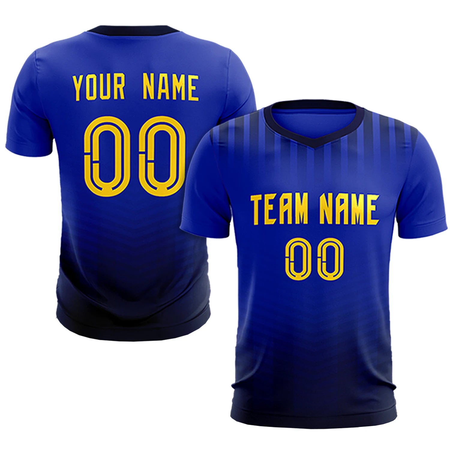 Custom Royal Blue Navy Soft Training Uniform Soccer Sets Jersey