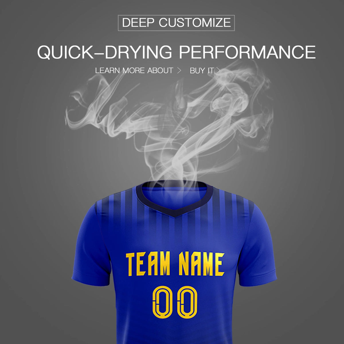 Custom Royal Blue Navy Soft Training Uniform Soccer Sets Jersey