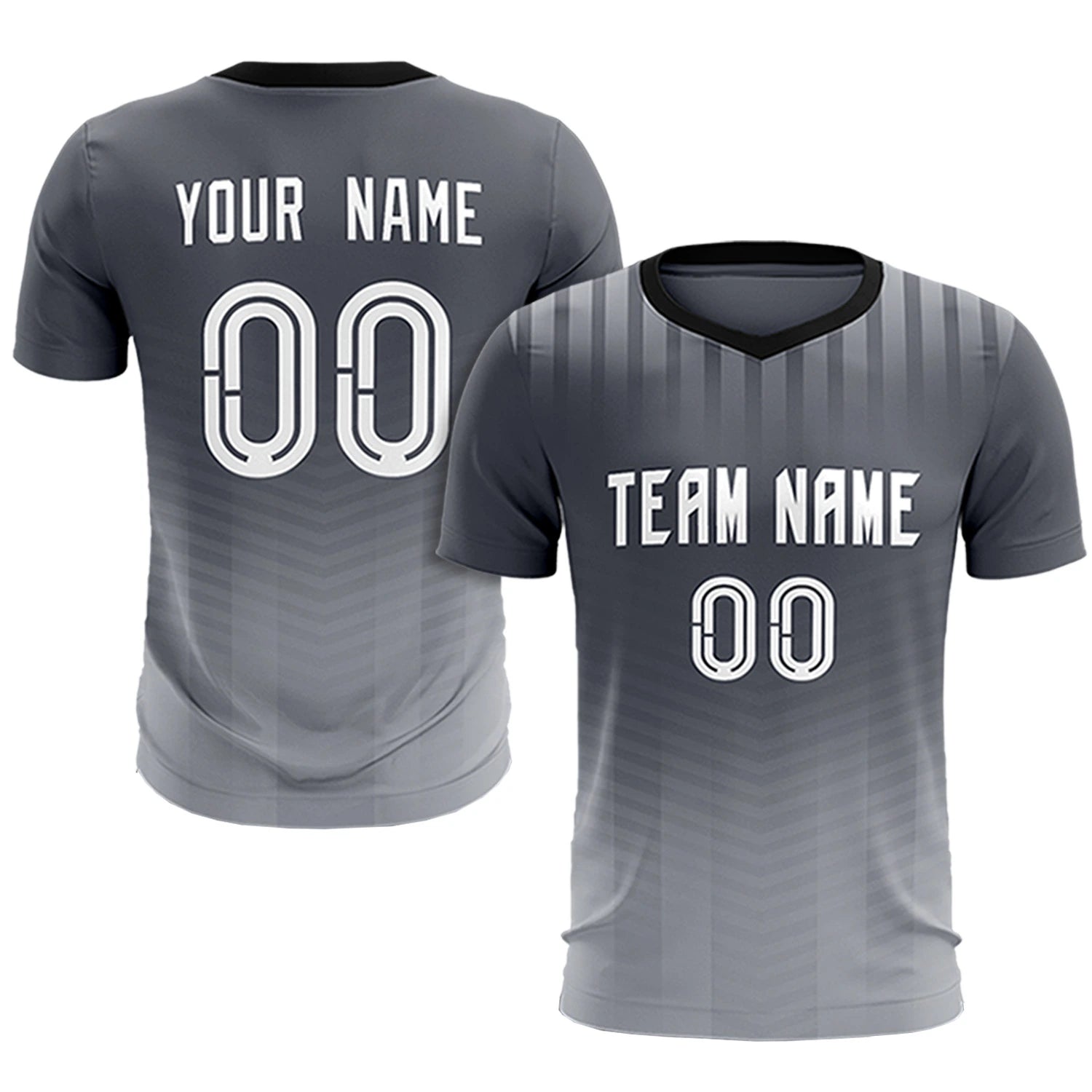 Custom Dark Gray Gray Soft Training Uniform Soccer Sets Jersey