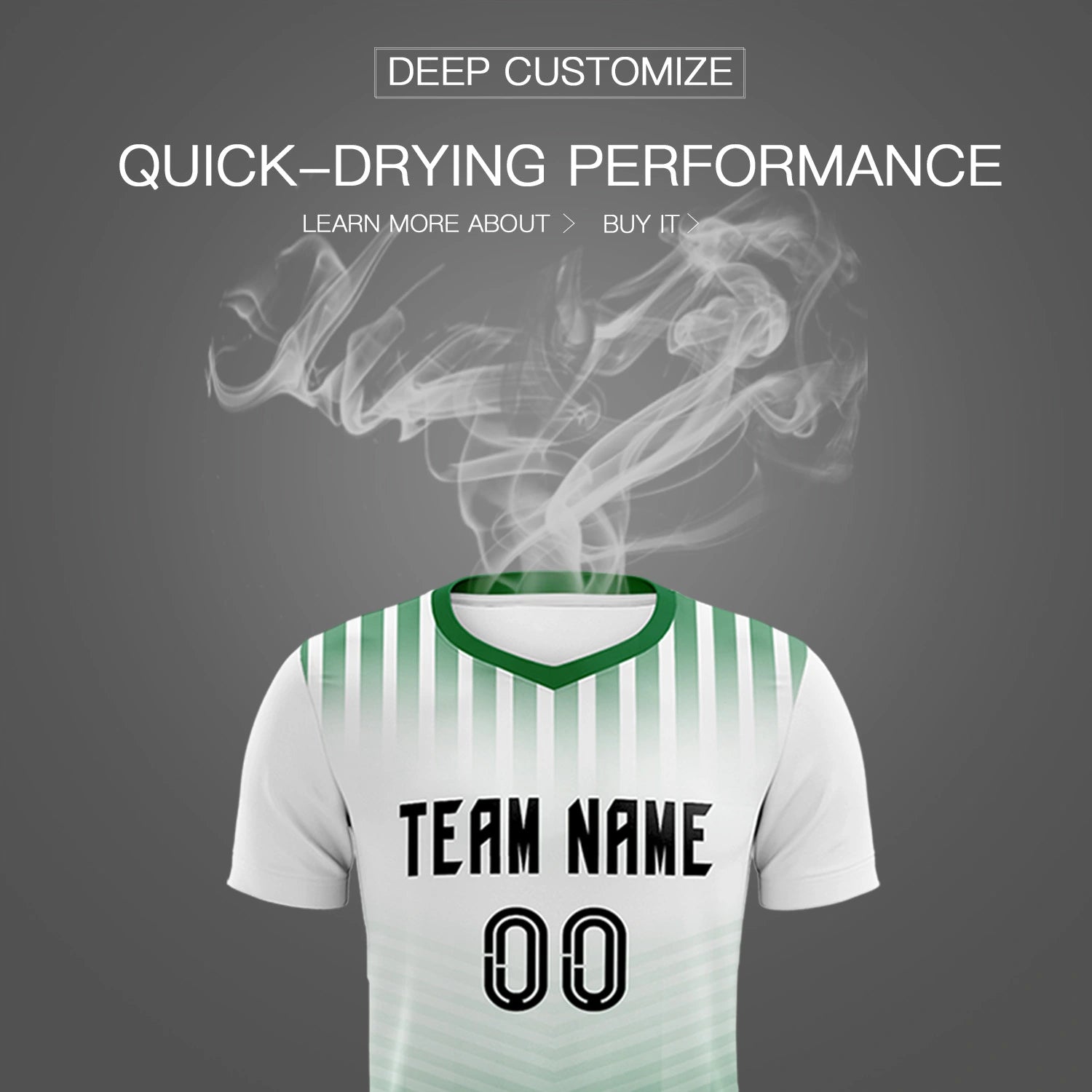 Custom White Kelly Green Soft Training Uniform Soccer Sets Jersey