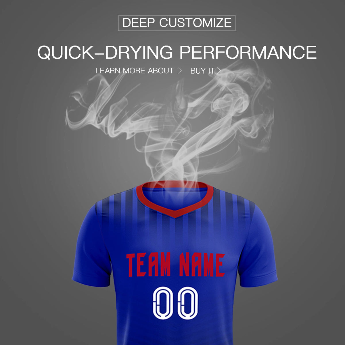 Custom Red Royal Blue Soft Training Uniform Soccer Sets Jersey