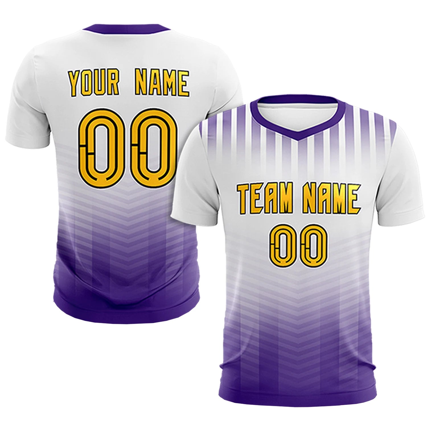 Custom White Purple Soft Training Uniform Soccer Sets Jersey