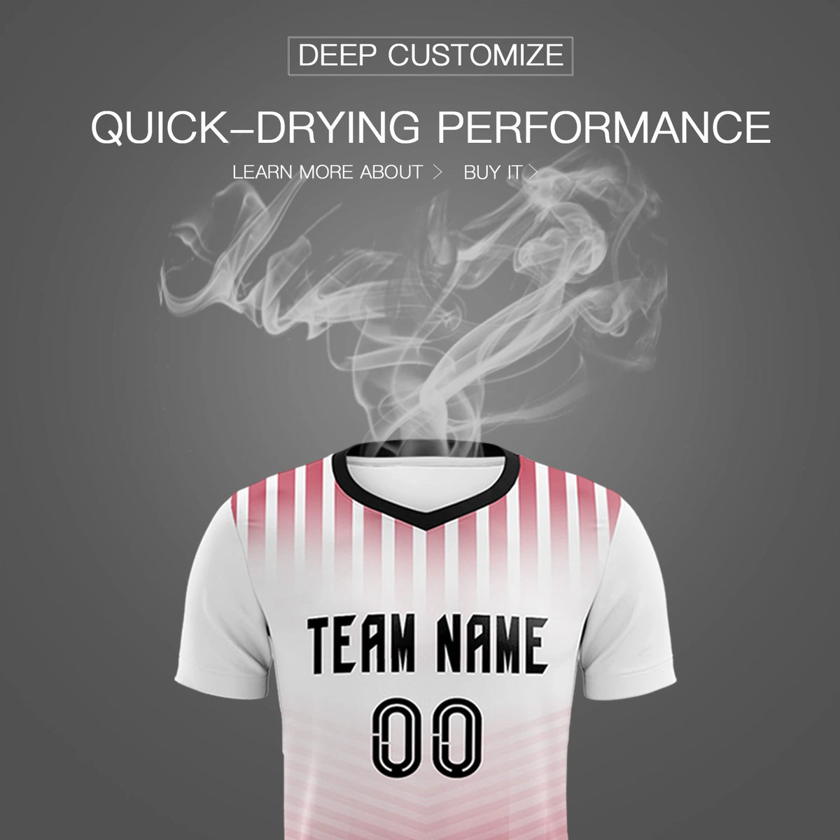 Custom White Red Soft Training Uniform Soccer Sets Jersey