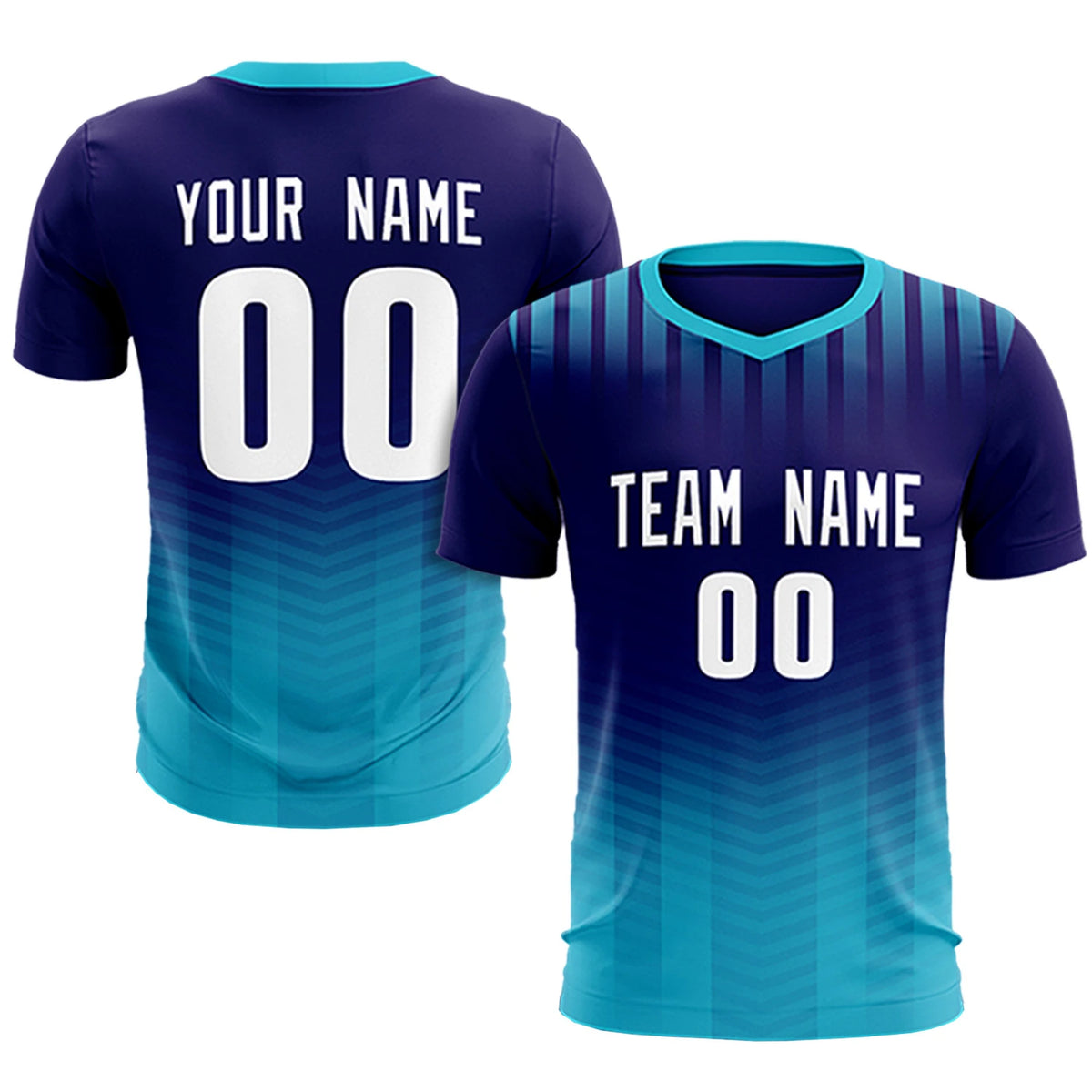 Custom Purple Sky Blue Soft Training Uniform Soccer Sets Jersey