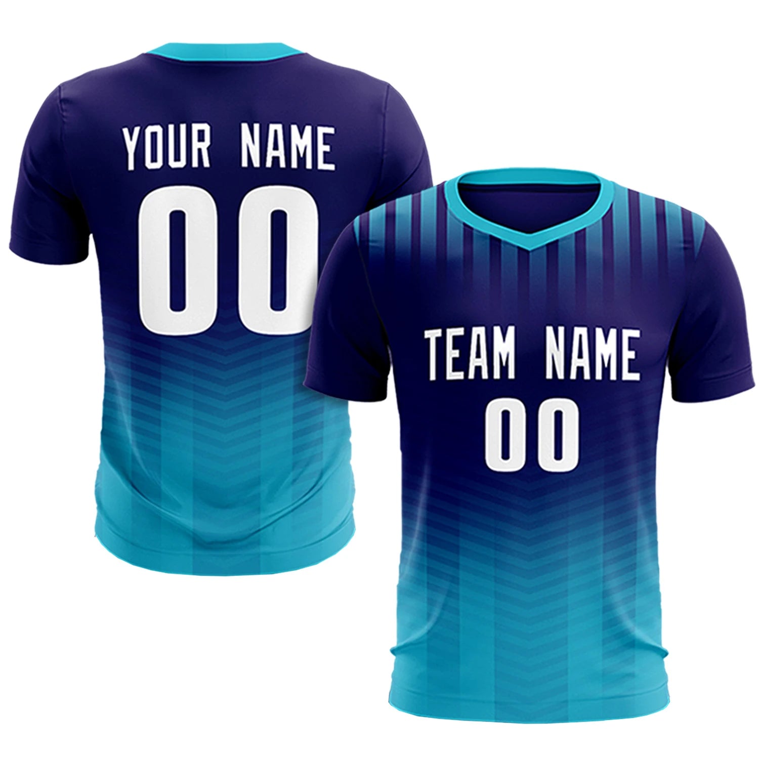 Custom Purple Sky Blue Soft Training Uniform Soccer Sets Jersey