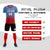 Custom Light Blue Red Soft Training Uniform Soccer Sets Jersey