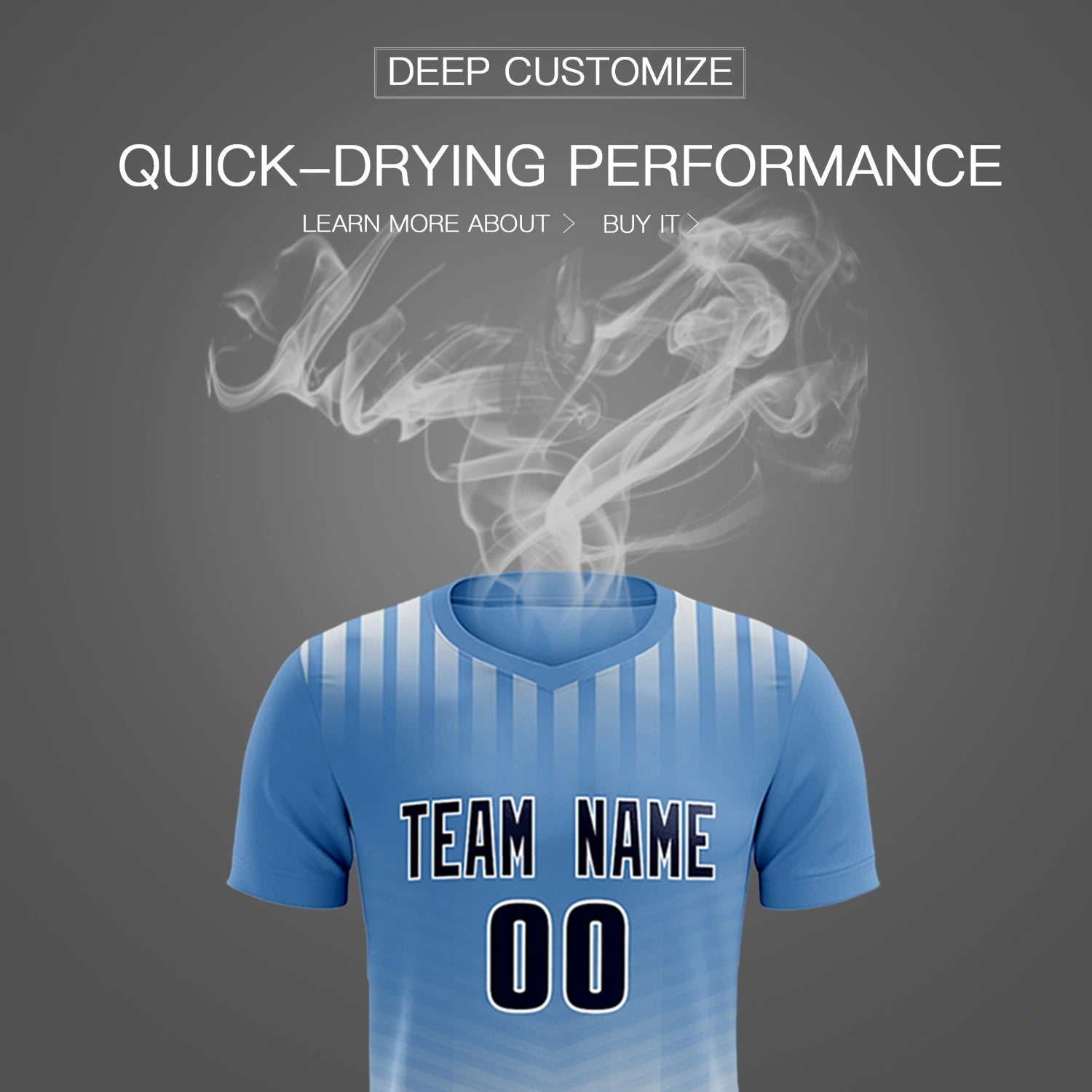 Custom Light Blue Cream Soft Training Uniform Soccer Sets Jersey