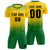 Custom Gold01 Kelly Green Soft Training Uniform Soccer Sets Jersey