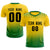 Custom Gold01 Kelly Green Soft Training Uniform Soccer Sets Jersey