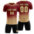 Custom Crimson Khaki Soft Training Uniform Soccer Sets Jersey