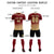 Custom Crimson Khaki Soft Training Uniform Soccer Sets Jersey