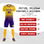 Custom Yellow Purple Soft Training Uniform Soccer Sets Jersey