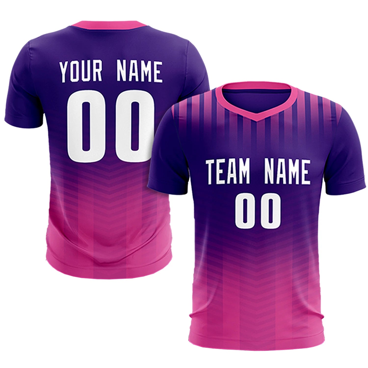 Custom Purple Pink Soft Training Uniform Soccer Sets Jersey