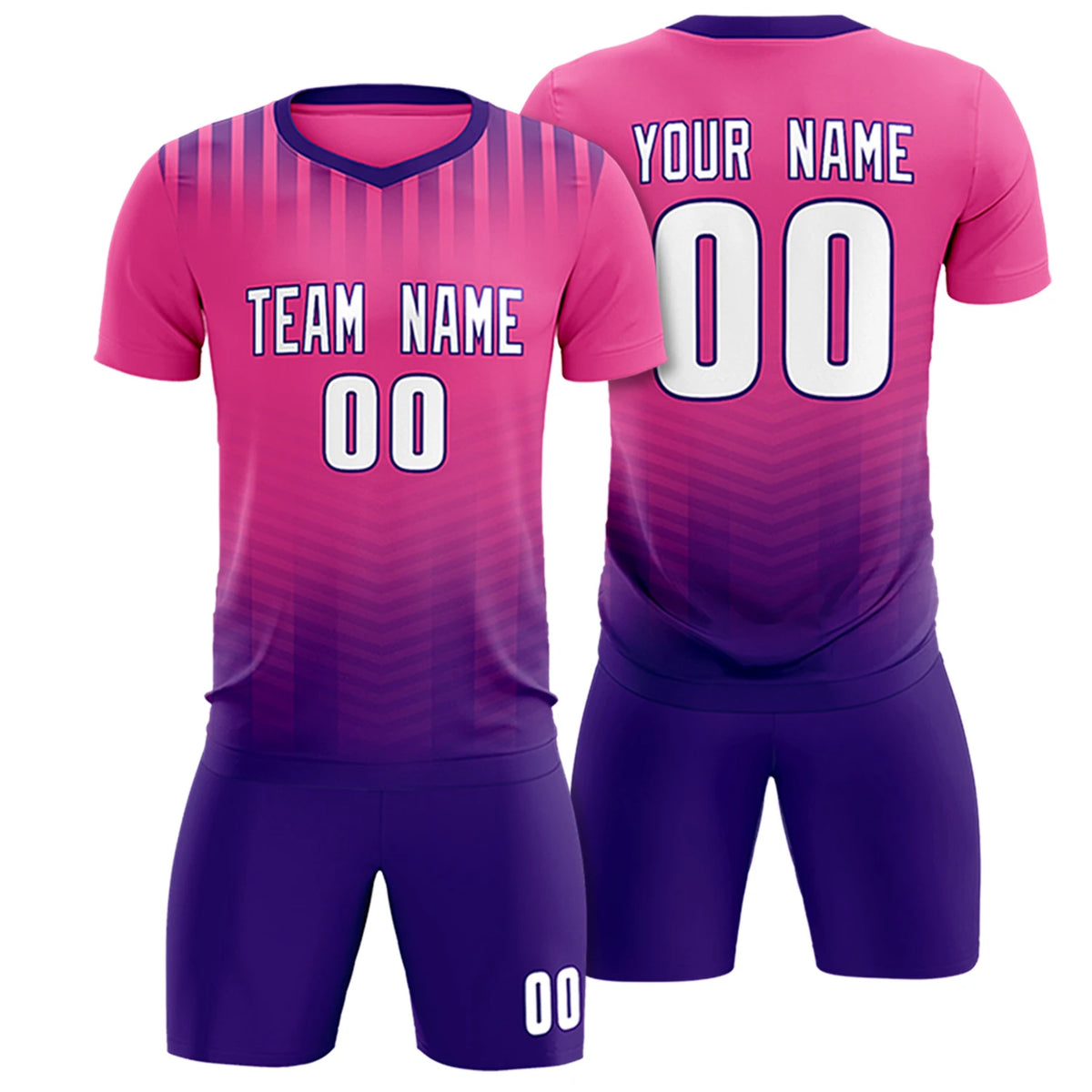 Custom Pink Purple Soft Training Uniform Soccer Sets Jersey