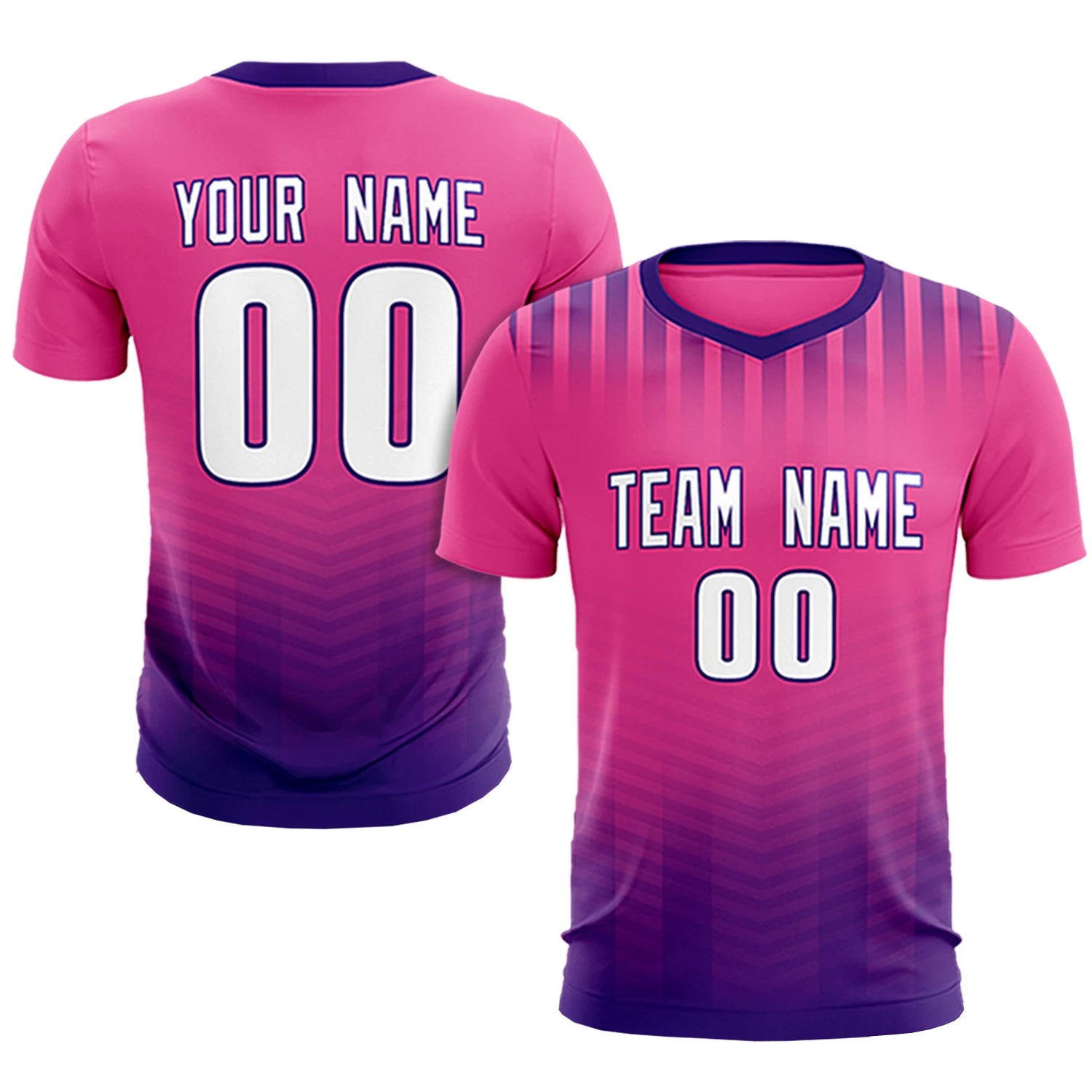 Custom Pink Purple Soft Training Uniform Soccer Sets Jersey