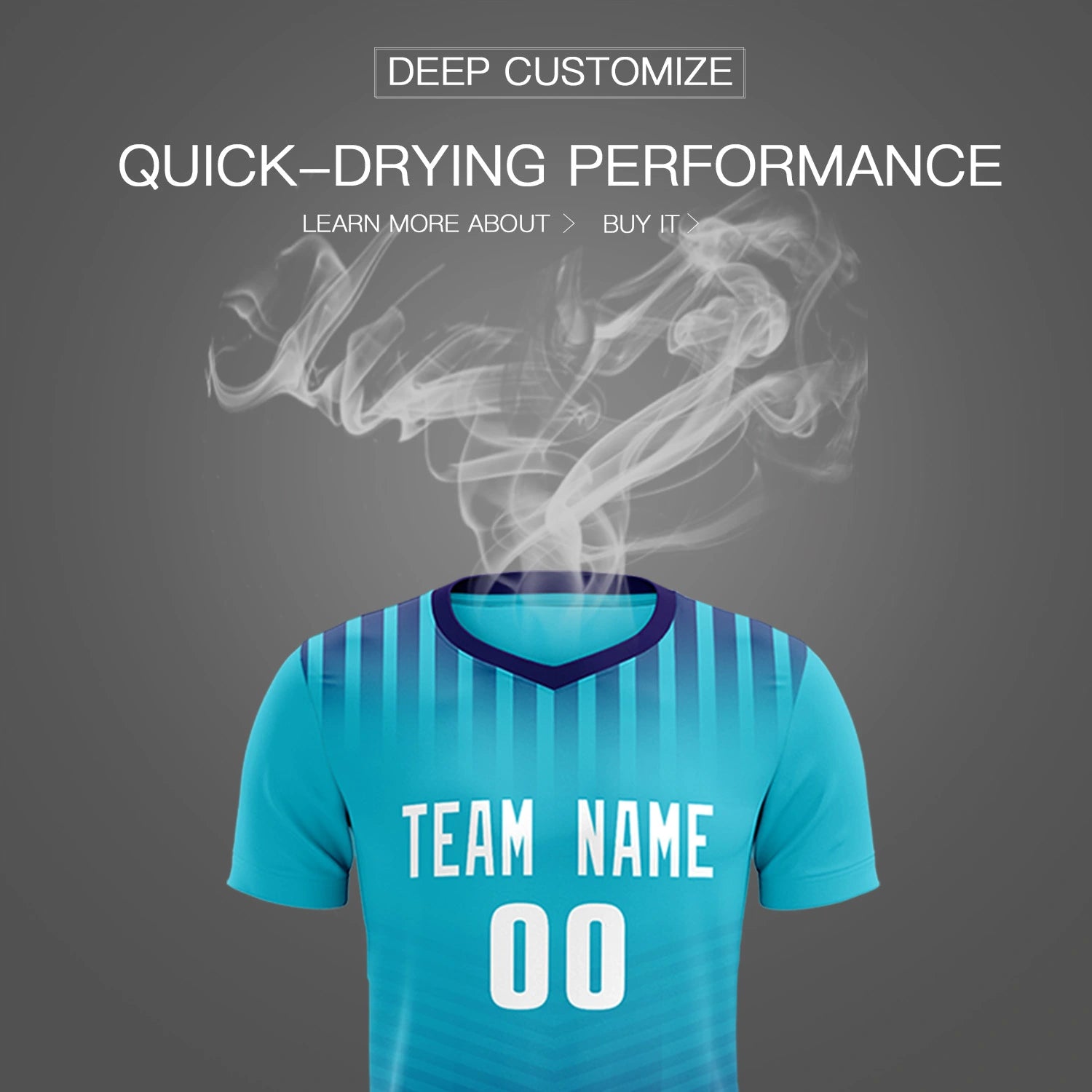 Custom Powder Blue Navy Soft Training Uniform Soccer Sets Jersey