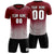 Custom Crimson Gray Soft Training Uniform Soccer Sets Jersey