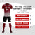 Custom Crimson Gray Soft Training Uniform Soccer Sets Jersey