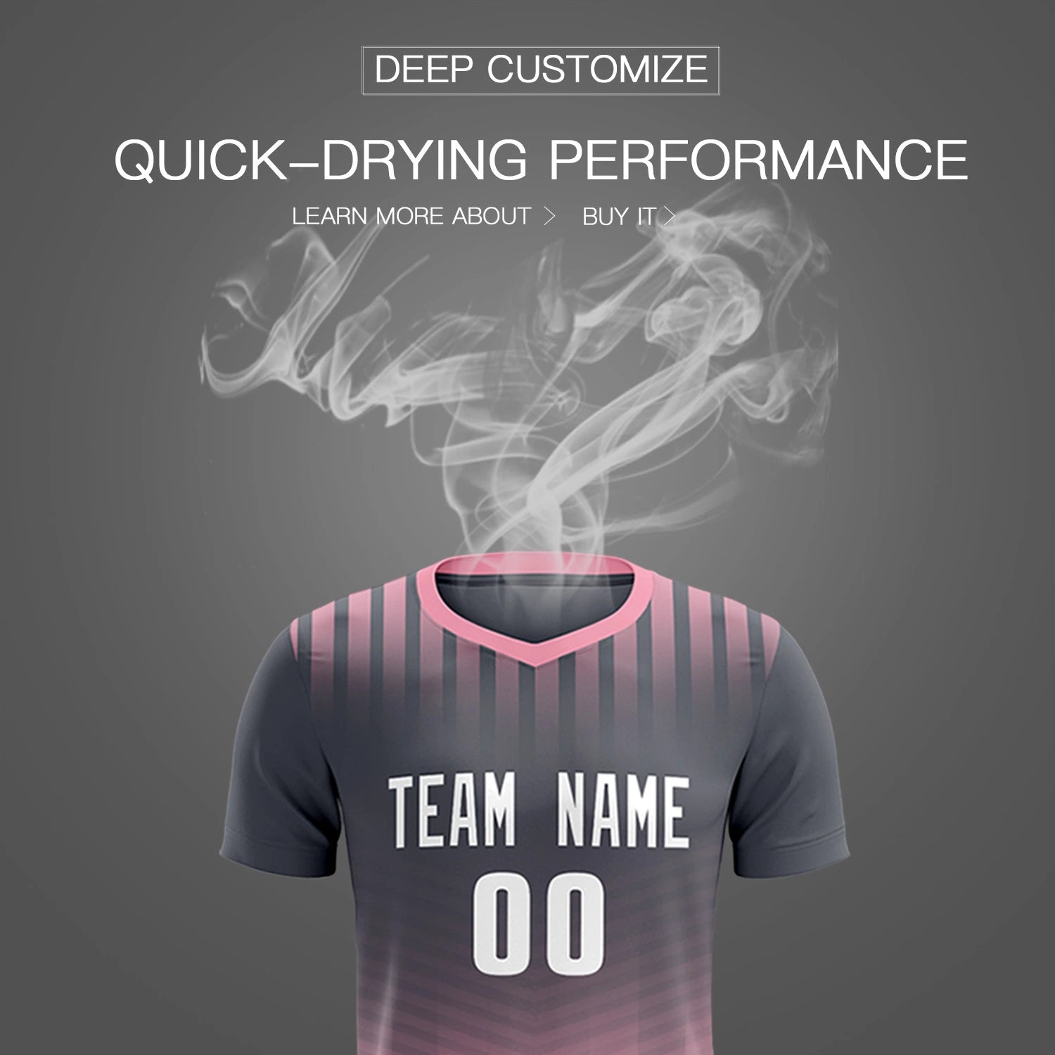 Custom Gray Light Pink Soft Training Uniform Soccer Sets Jersey