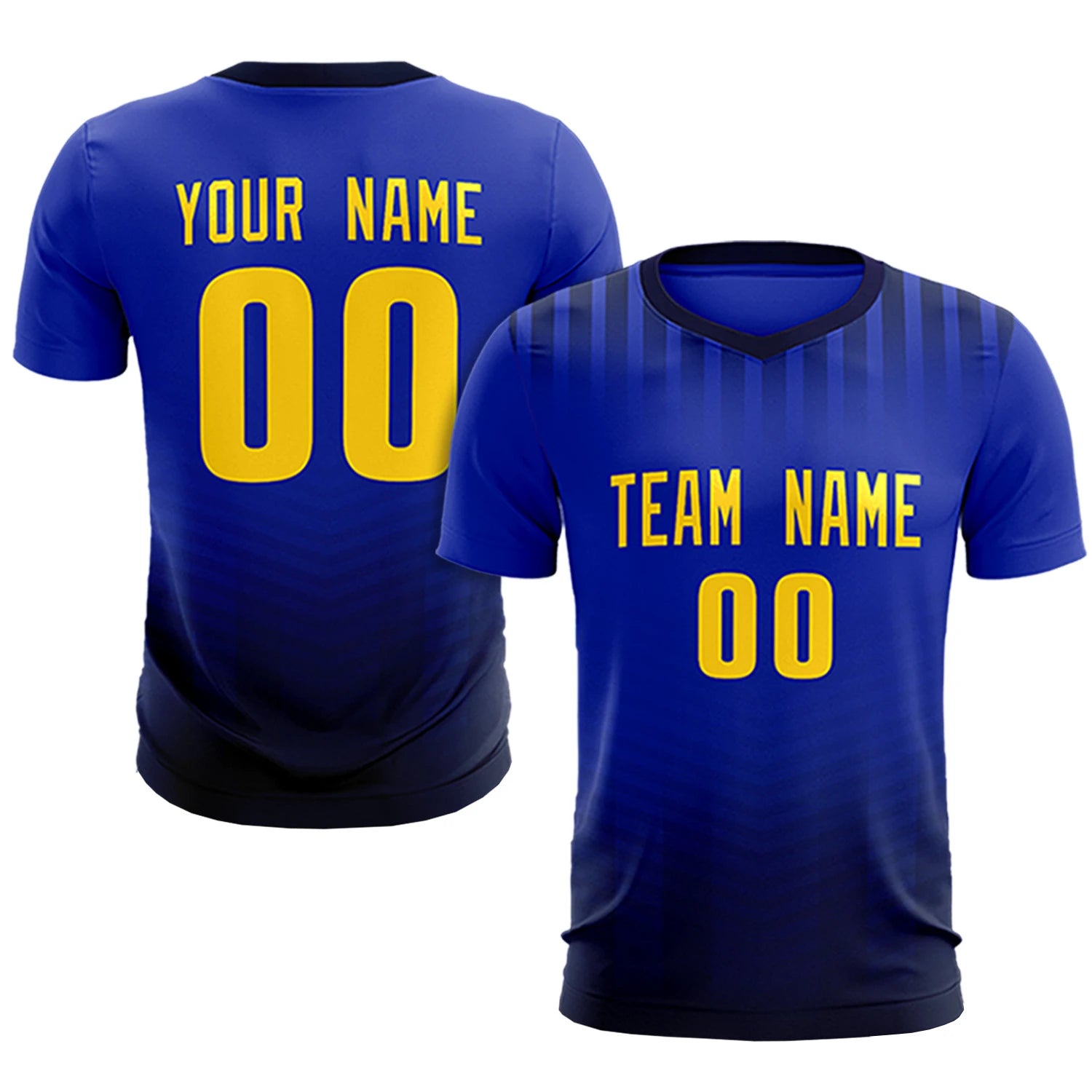 Custom Royal Blue Navy Soft Training Uniform Soccer Sets Jersey