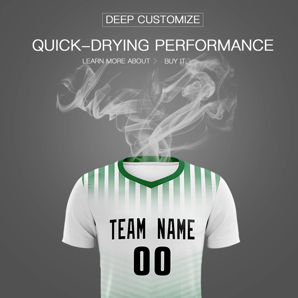 Custom White Kelly Green Soft Training Uniform Soccer Sets Jersey