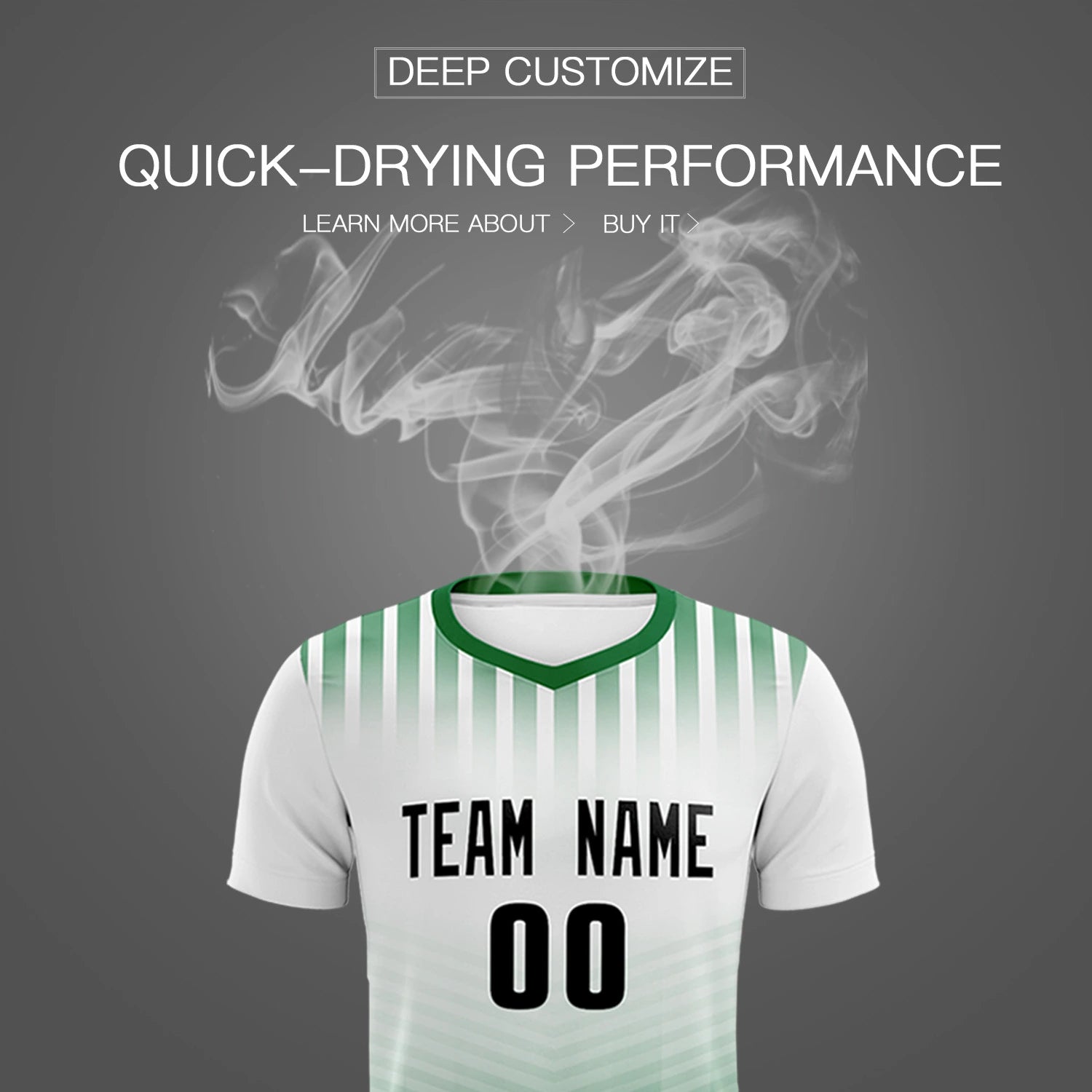 Custom White Kelly Green Soft Training Uniform Soccer Sets Jersey