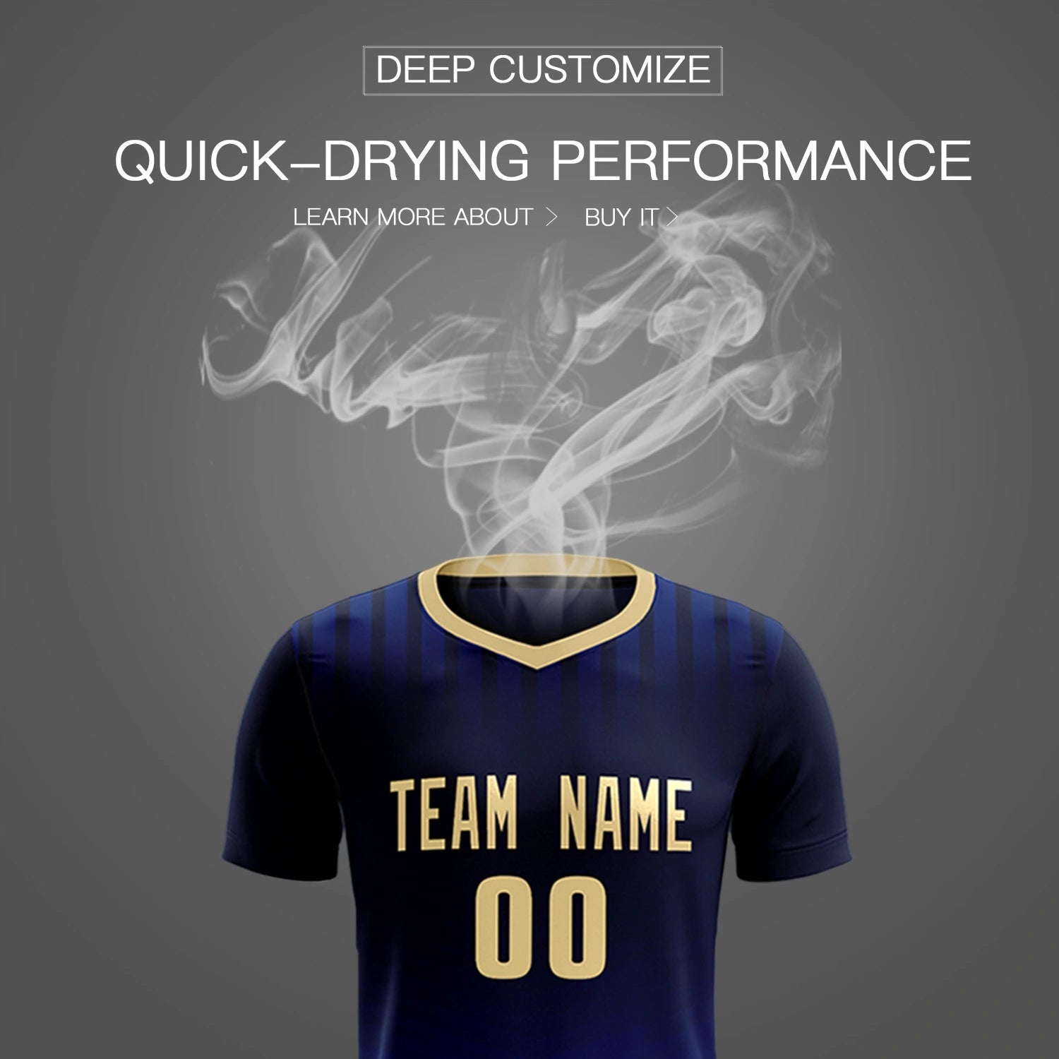 Custom Navy Khaki Soft Training Uniform Soccer Sets Jersey