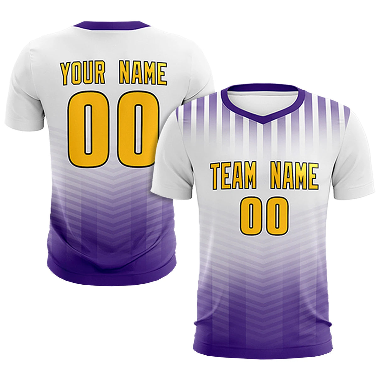 Custom White Purple Soft Training Uniform Soccer Sets Jersey