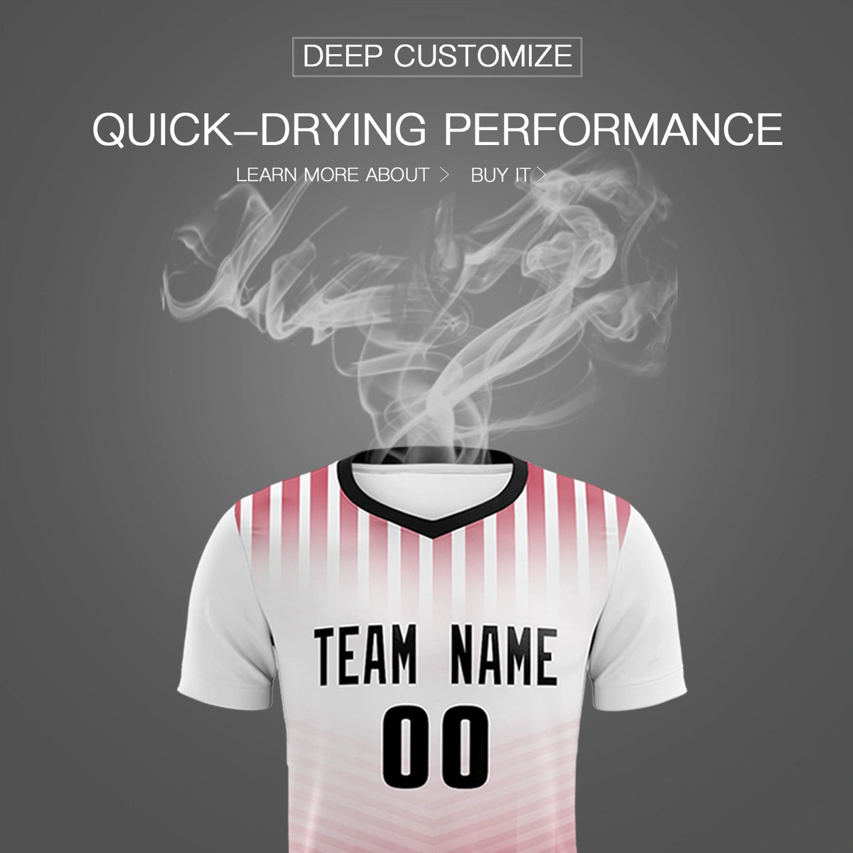 Custom White Red Soft Training Uniform Soccer Sets Jersey