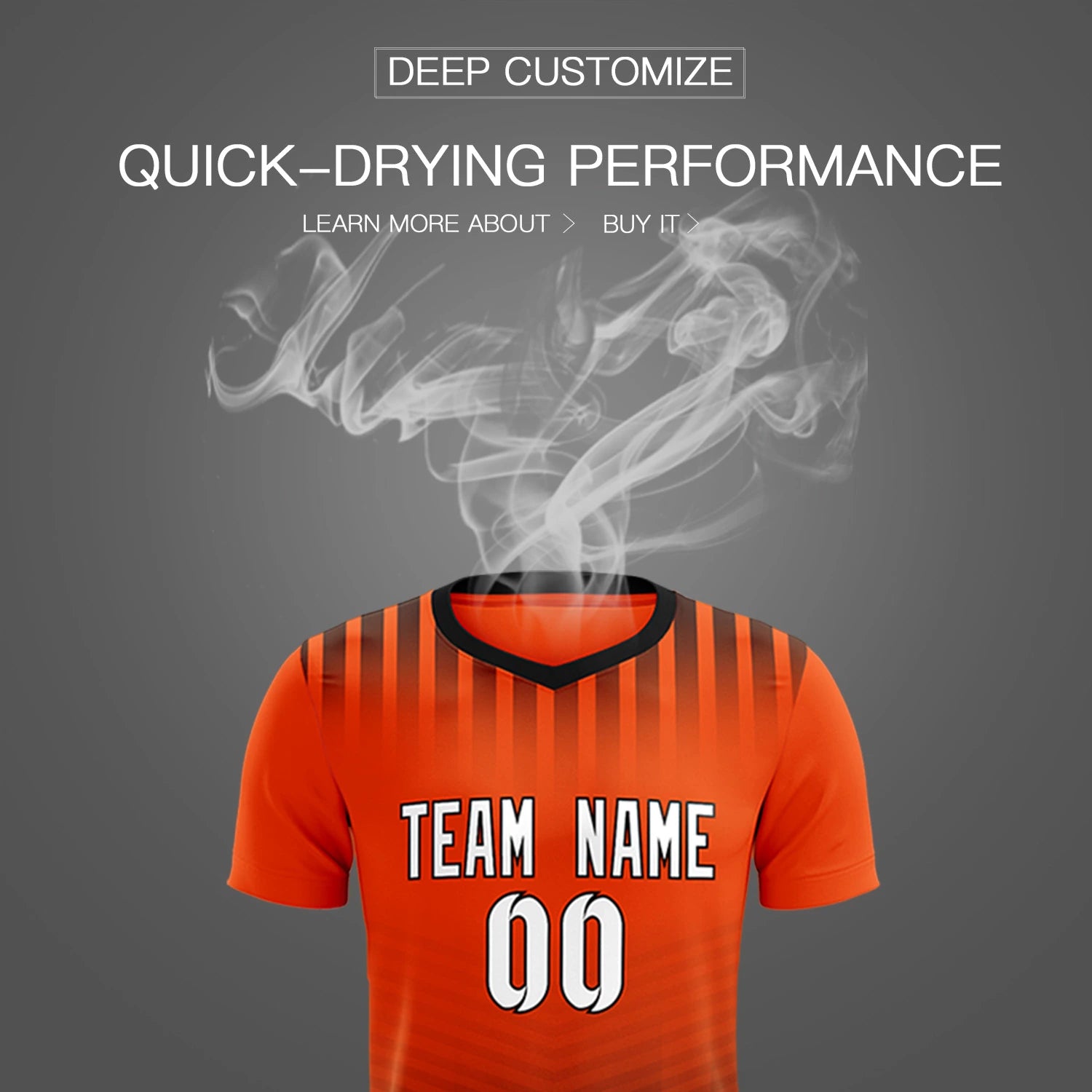 Custom Orange Black Soft Training Uniform Soccer Sets Jersey