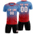 Custom Light Blue Red Soft Training Uniform Soccer Sets Jersey