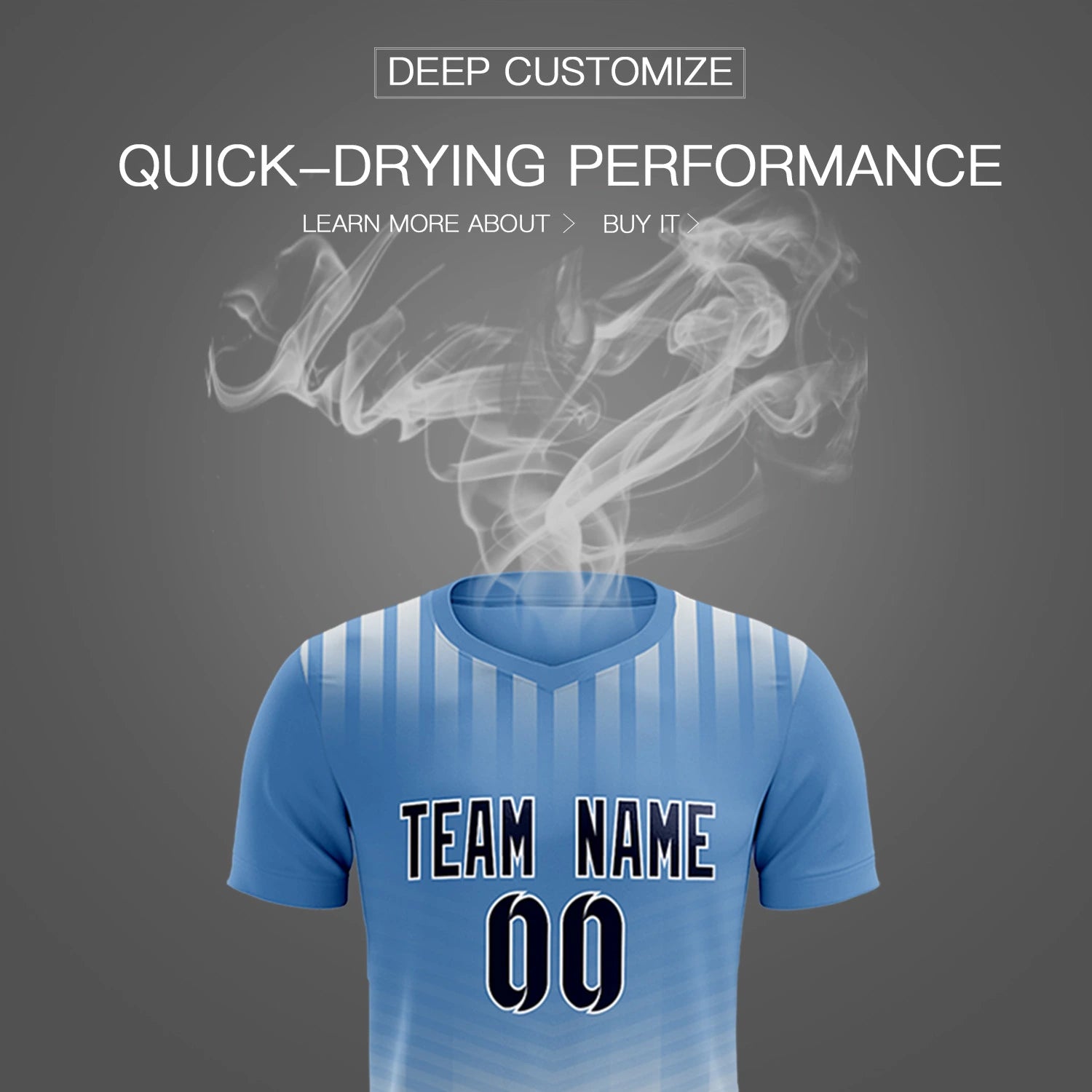 Custom Light Blue Cream Soft Training Uniform Soccer Sets Jersey