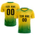 Custom Gold01 Kelly Green Soft Training Uniform Soccer Sets Jersey