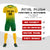 Custom Gold01 Kelly Green Soft Training Uniform Soccer Sets Jersey