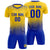 Custom Gold01 Royal Blue Soft Training Uniform Soccer Sets Jersey