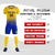 Custom Gold01 Royal Blue Soft Training Uniform Soccer Sets Jersey