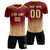 Custom Crimson Khaki Soft Training Uniform Soccer Sets Jersey