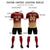 Custom Crimson Khaki Soft Training Uniform Soccer Sets Jersey