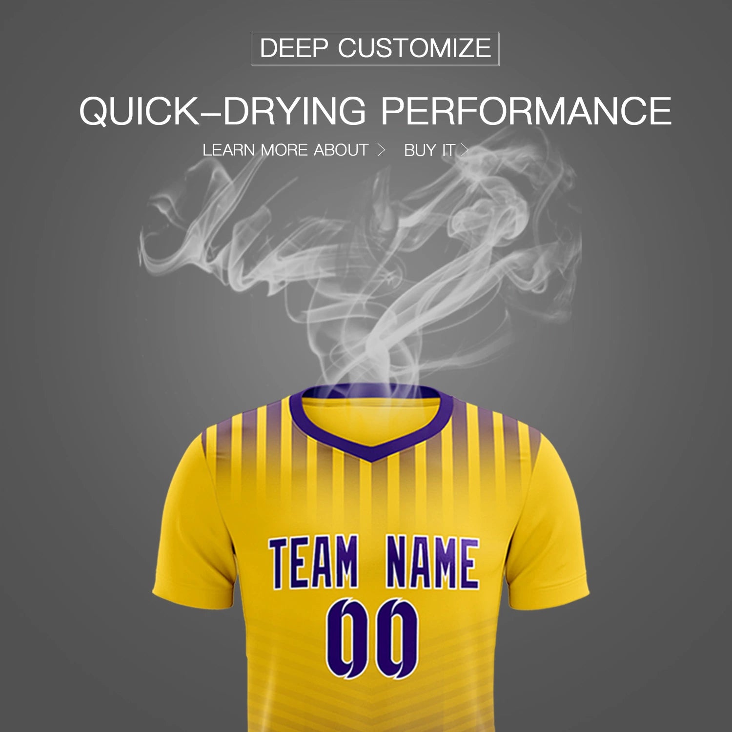 Custom Yellow Purple Soft Training Uniform Soccer Sets Jersey